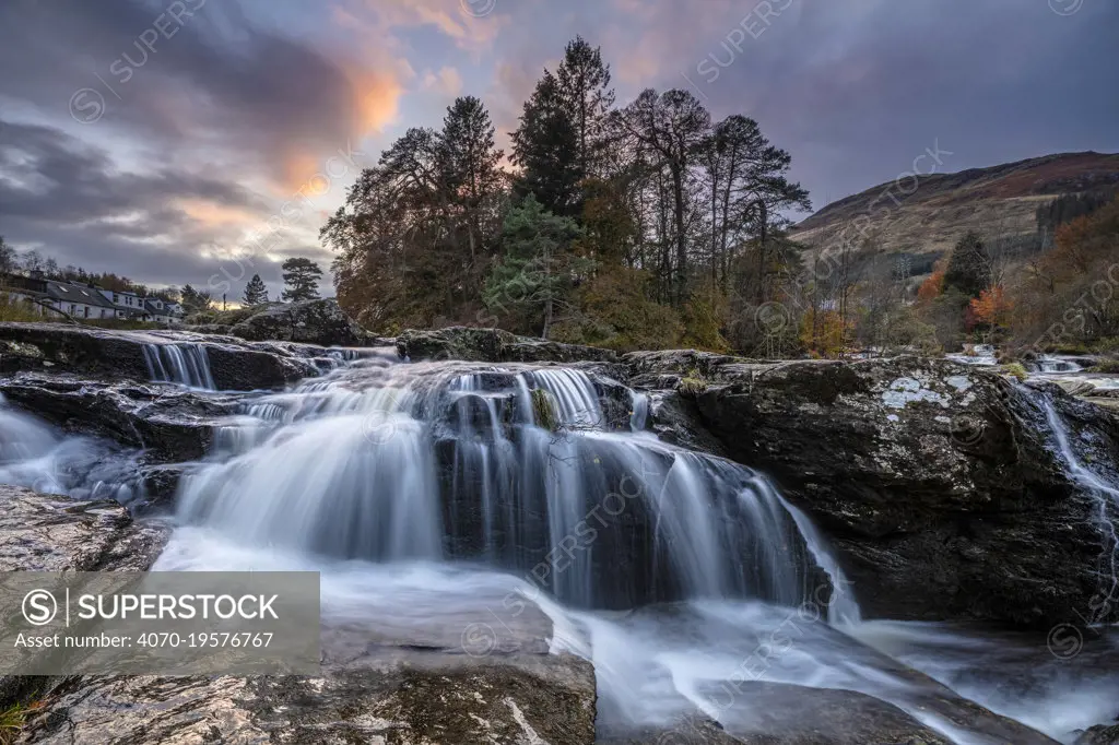 Falls of Dochart, Killin, Perthshire, Scotland, October 2019.