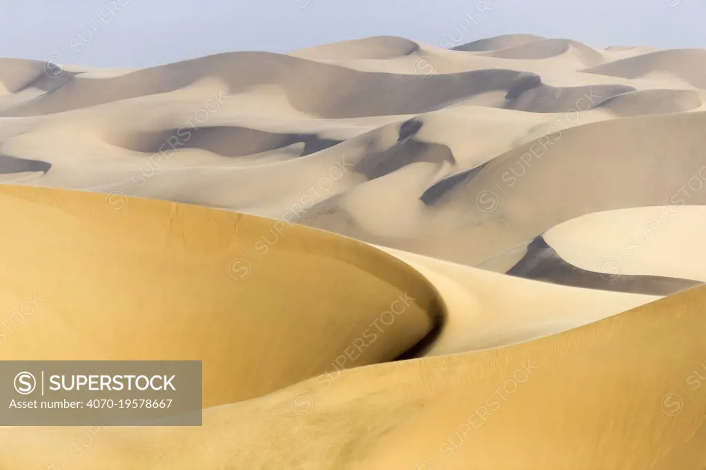 View of sand dunes, Walvis Bay, Namibia, Africa