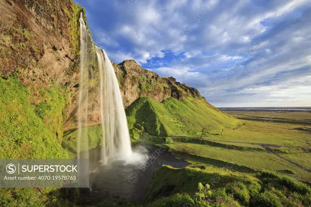 Seljalandsfoss Waterfall, Southern Iceland, July 2009.