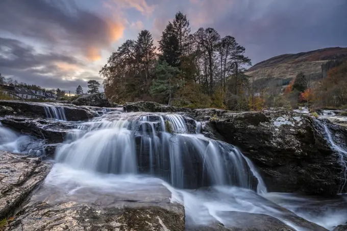 Falls of Dochart, Killin, Perthshire, Scotland, October 2019.