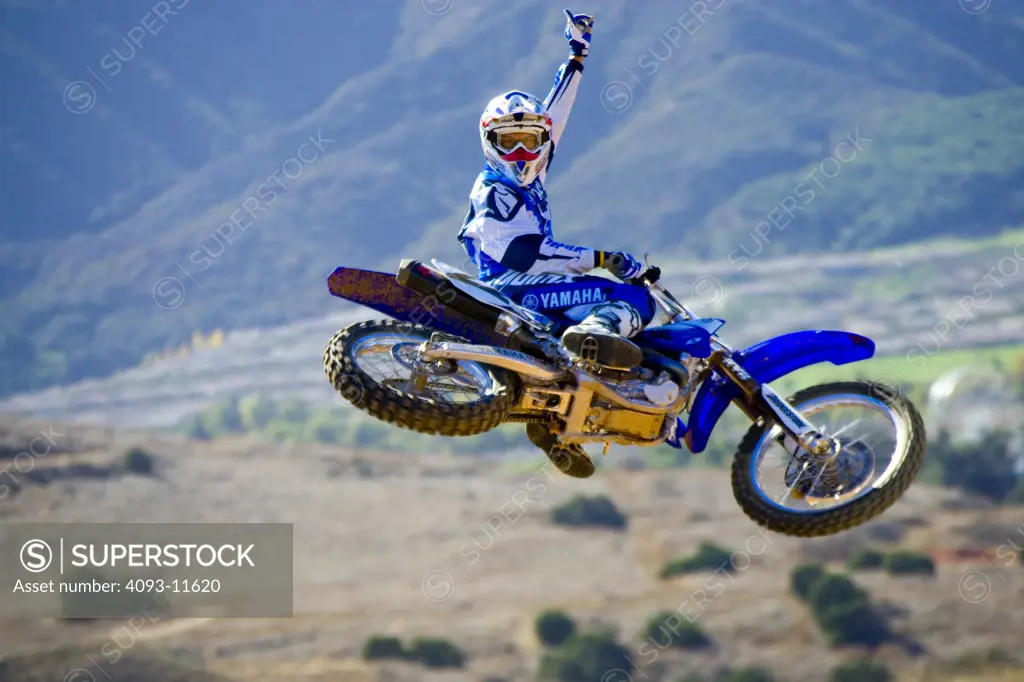 2005 Yahama Motorcycle Jumping action moto x motox dirtbike mid air