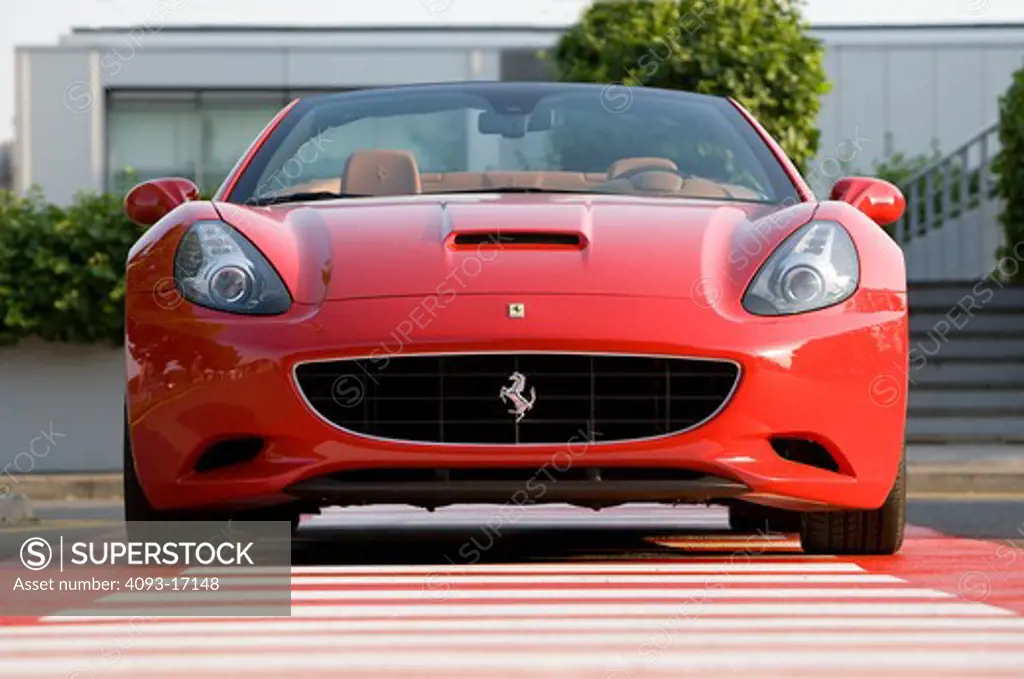 2009 Red Ferrari California front view