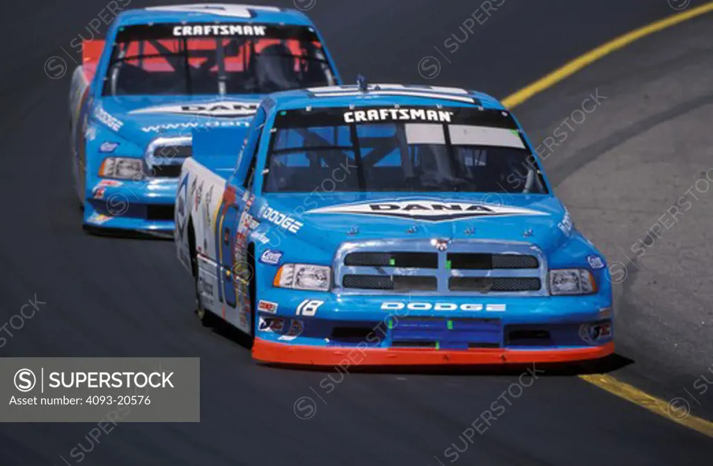 NASCAR Craftsman Truck Series curve race car cars head on