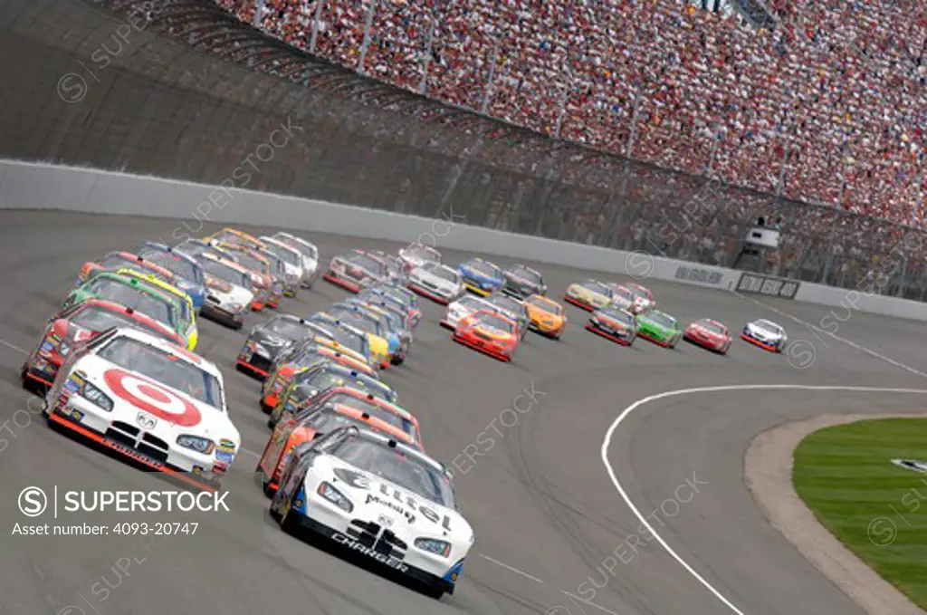 NASCAR pack grandstands