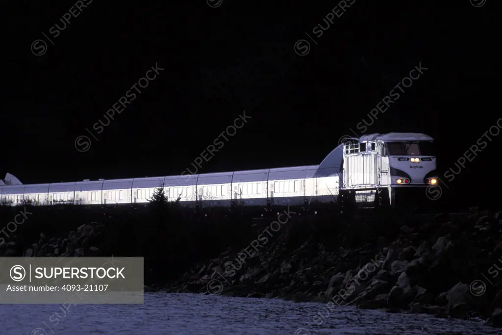 Amtrak Cascades 468 Talgo F59 passenger cars diesel powered electric locomotive coast street