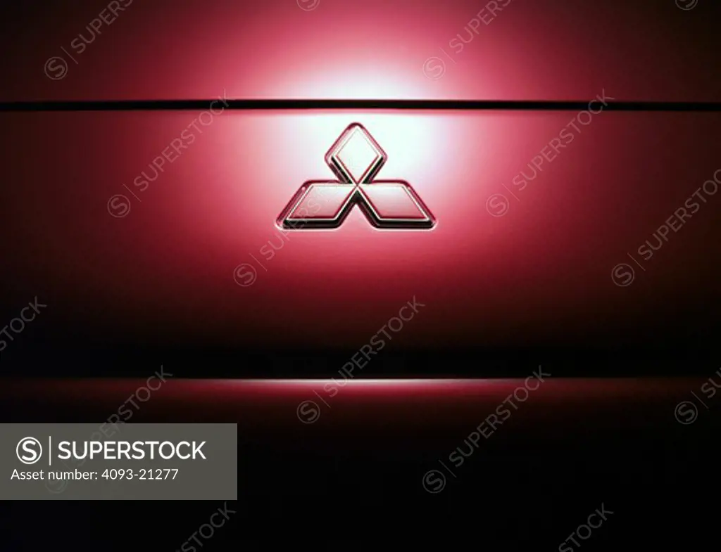 Mitsubishi emblem logo glow center light design