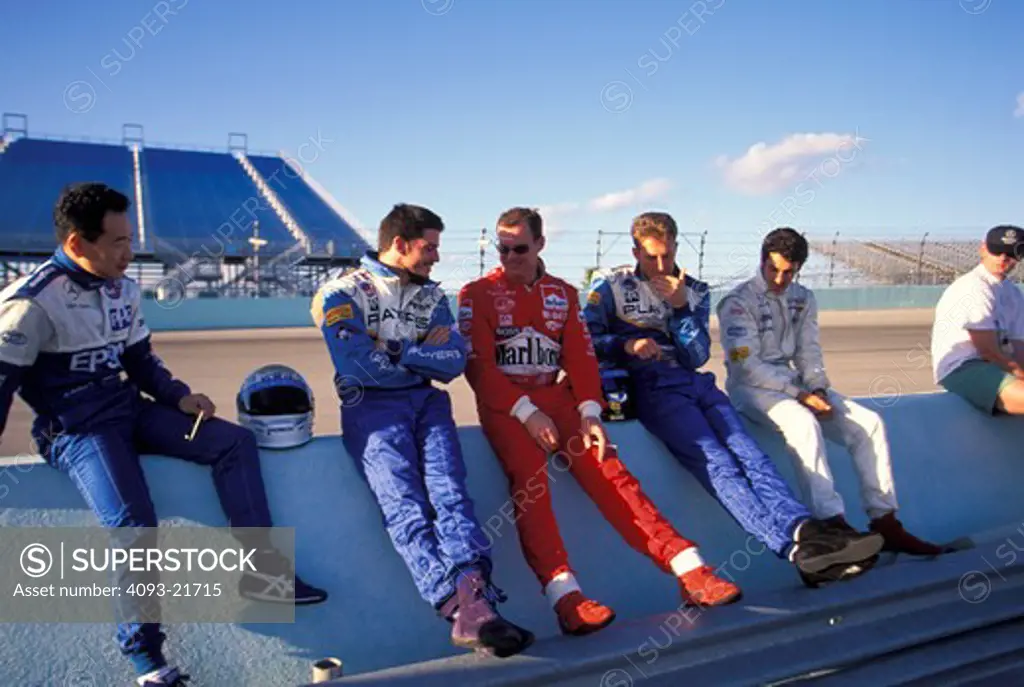 Hiro Matsushita Patrick Carpentier Al Unser Jr Greg Moore Helio Castroneves drivers CART race car