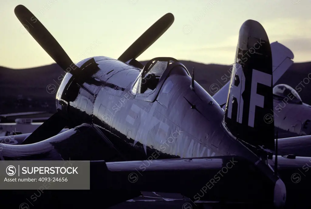 Prop Military Fixed Wing Aviat Airplanes Chance Vought F4U Corsair fighter USN U.S. Navy silhouette