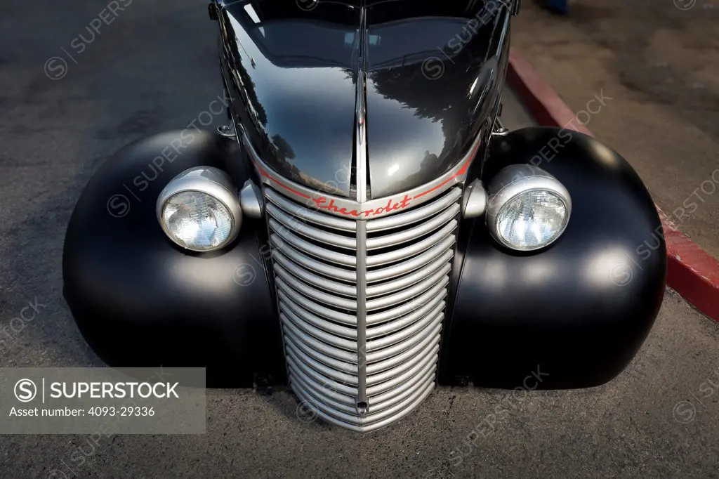 1930s Chevrolet Hot Rod, view of grille and front