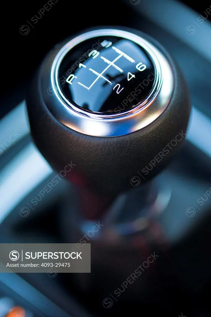 Interior detail of a 2012 Audi S4 showing the shift pattern on the