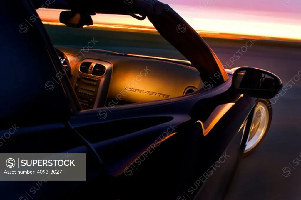 Corvette C6 rig shot at sunset