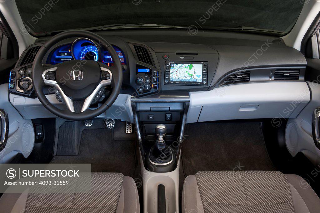 Passenger's side view of the interior of a 2012 Honda CRZ - SuperStock