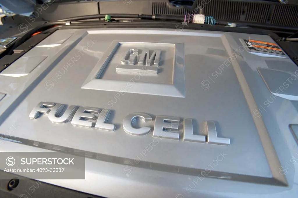 2010 Chevrolet Equinox Hydrogen Fuel Cell SUV engine, close-up