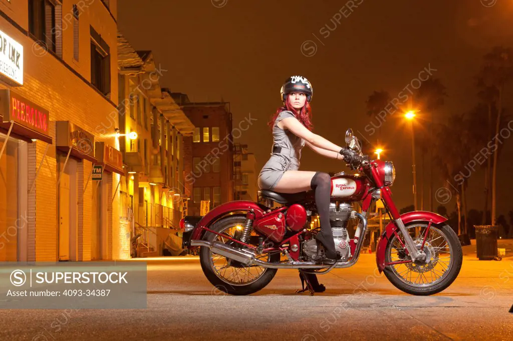 Girl with royal sales enfield