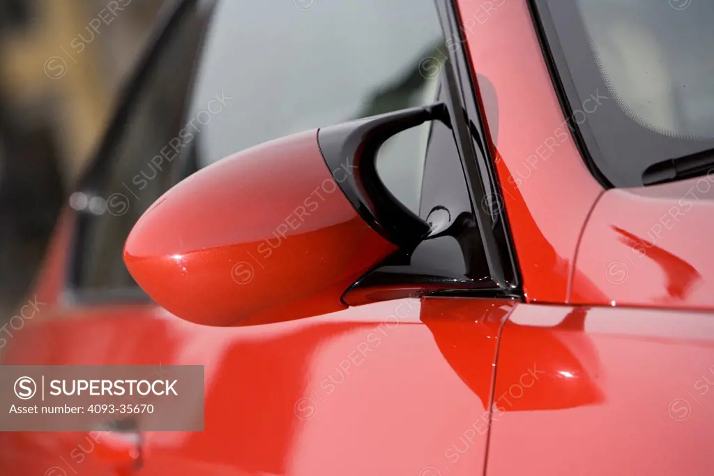 2008 BMW M3 showing the unusual side view mirror