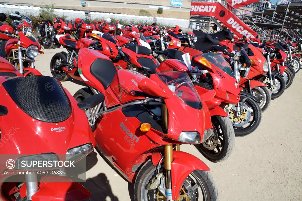 A closeup close-up detailed shot of Ducati Motorcycle superbike