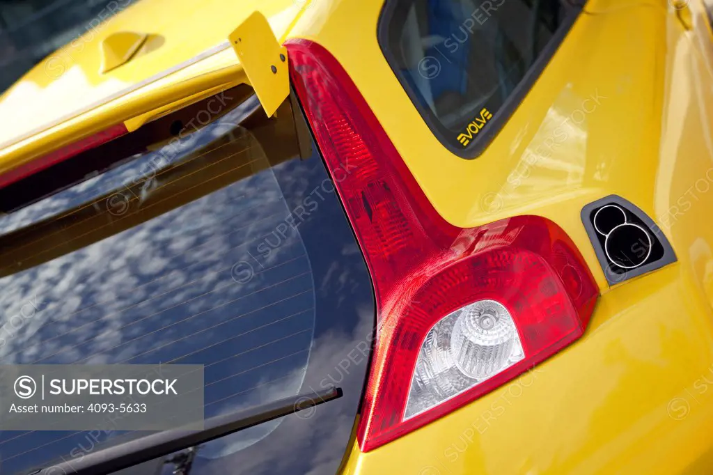 2007 Volvo C30 SEMA Evolve yellow hatchback modified and raced out tricked out super charged