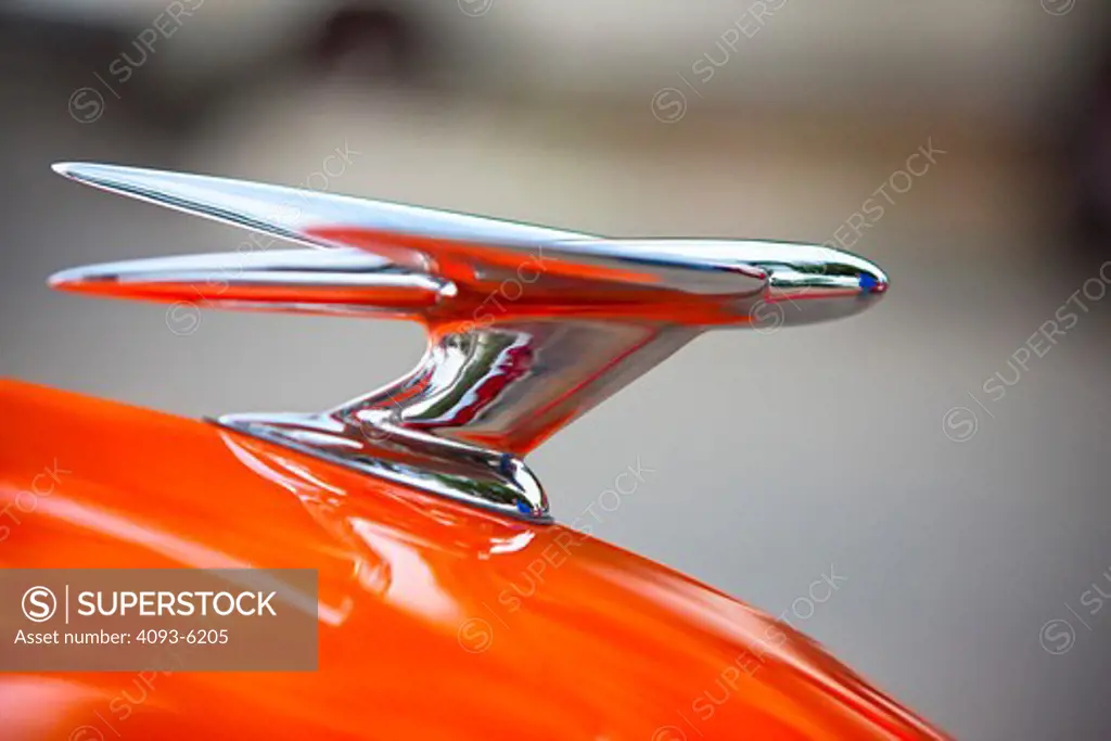 1954 Willys Aero Lark hood ornament, side view