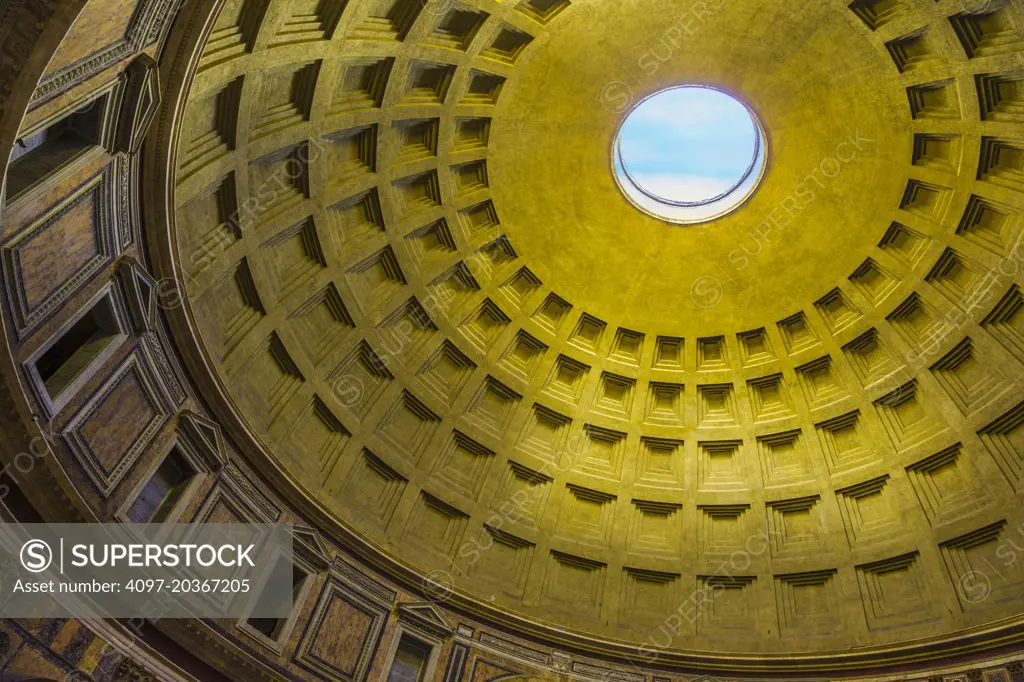 inside roof of Pantheon, Rome