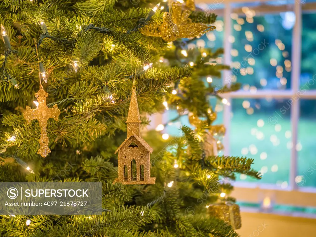 Church scene on Kauai at Christmas