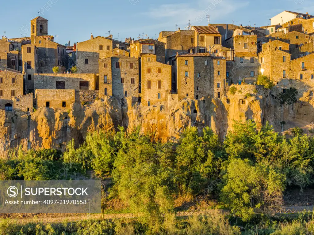 Town of Pitigliano in Tuscany, Italy