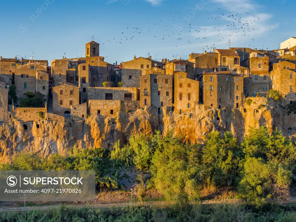 Town of Pitigliano in Tuscany, Italy