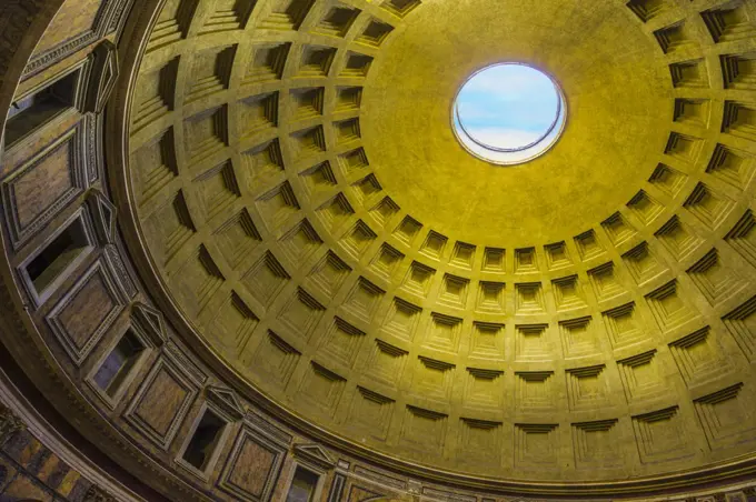 inside roof of Pantheon, Rome