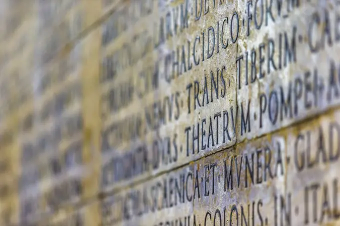 plaque on Museo dell'Ara Pacis, Rome