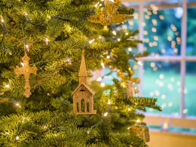 Church scene on Kauai at Christmas