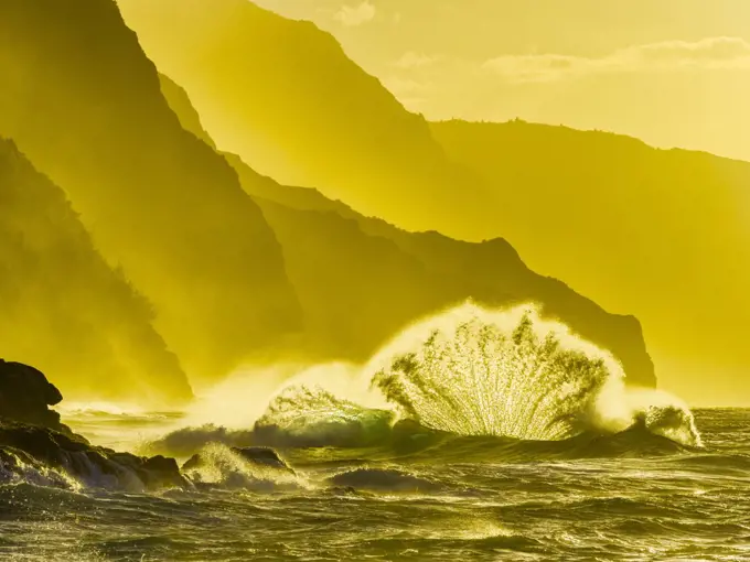 Na Pali coast on Kauai