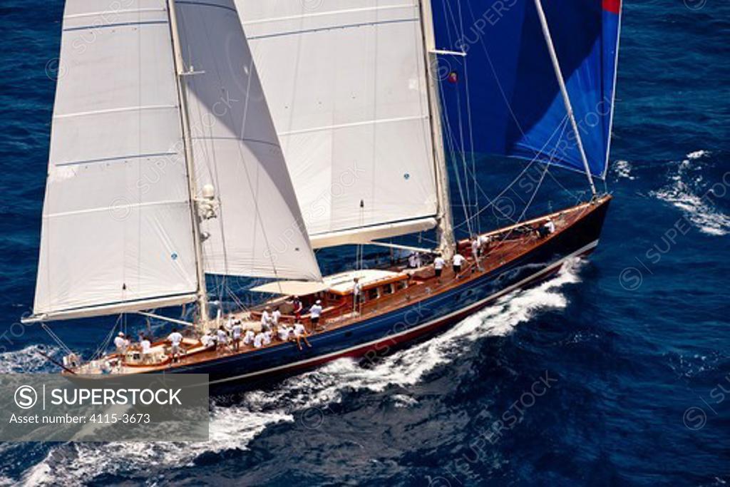 Classic ketch Rebecca at the Panerai Antigua Classic Yacht