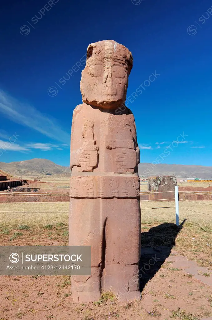 Bolivia, Tiwanaku, Statue El Fraile