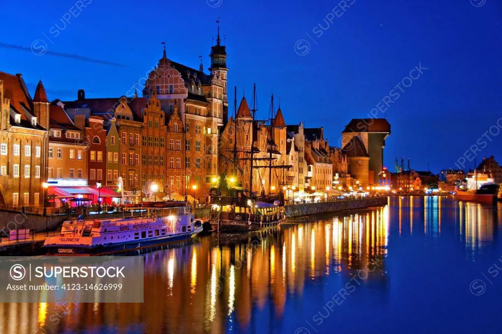 View of Gdansk's Main Town, Pomeranian Voivodeship, Poland.