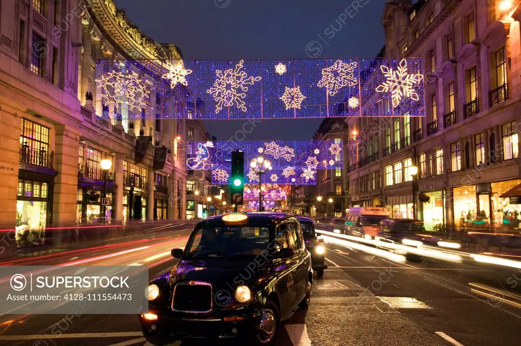 Regent Street, London, UK, at Christmas