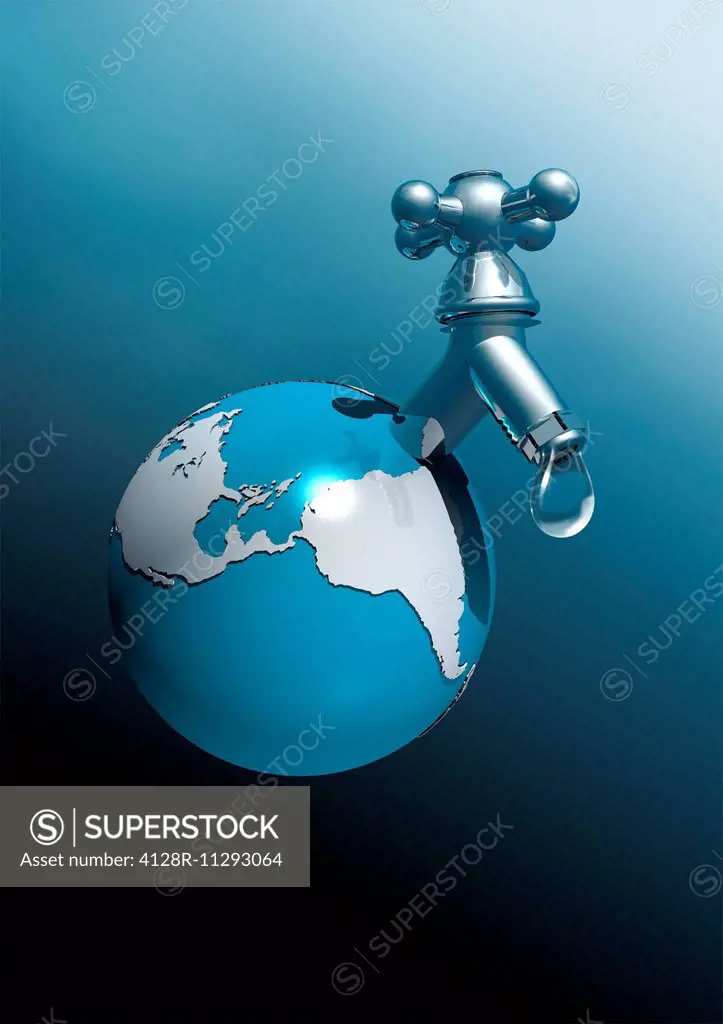 Global water shortage, conceptual artwork.