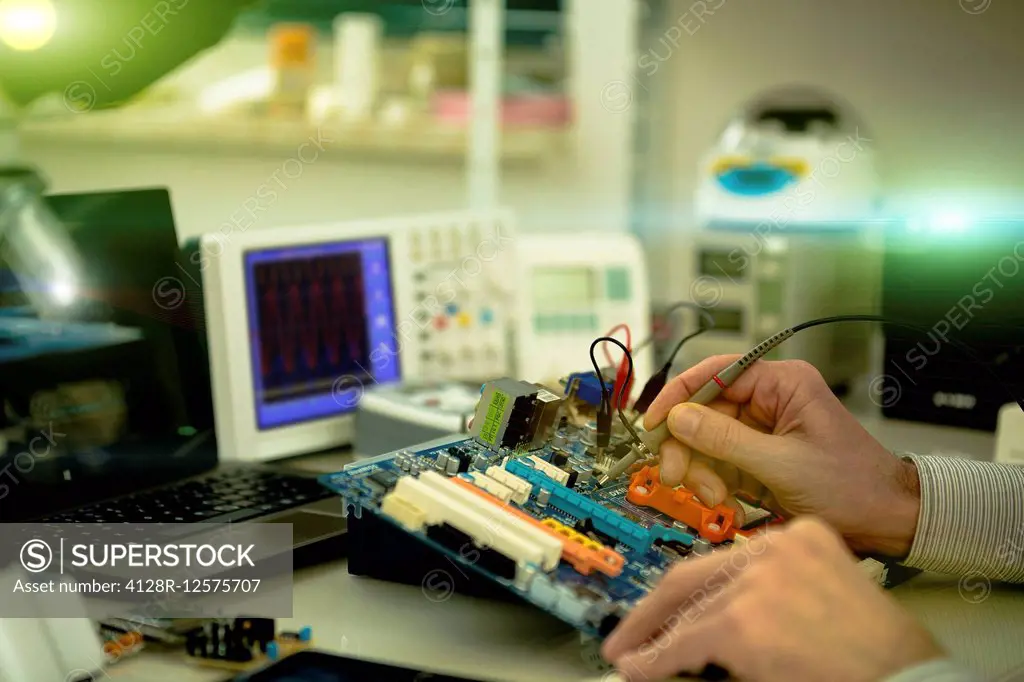 Person working in a computer laboratory.