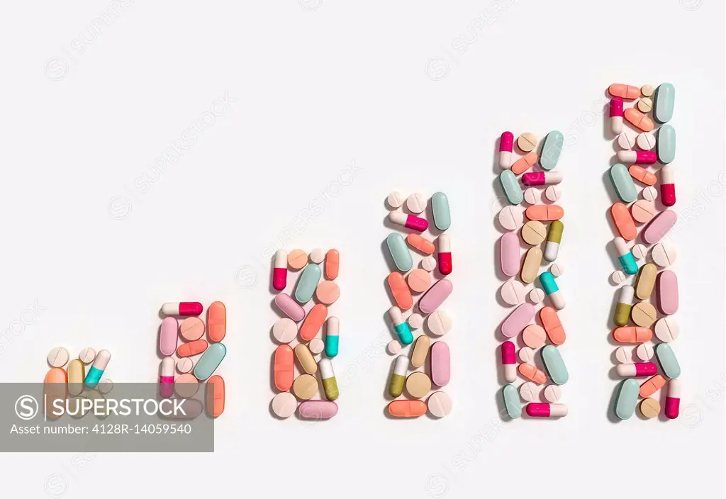 Illustration of rising cost of prescription drugs