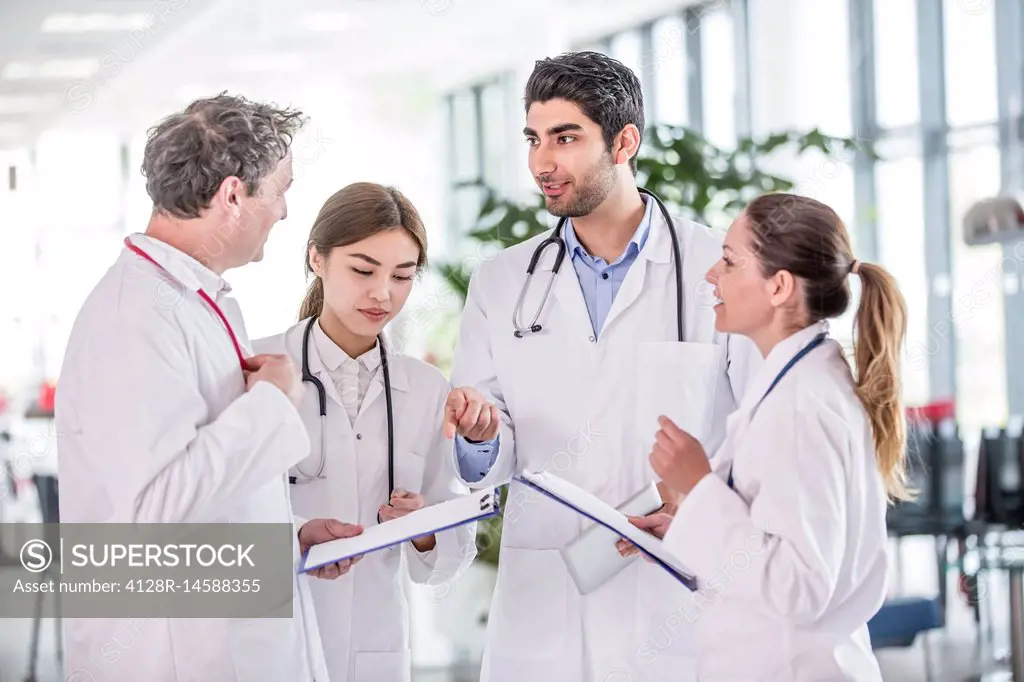 Medical colleagues with clip boards