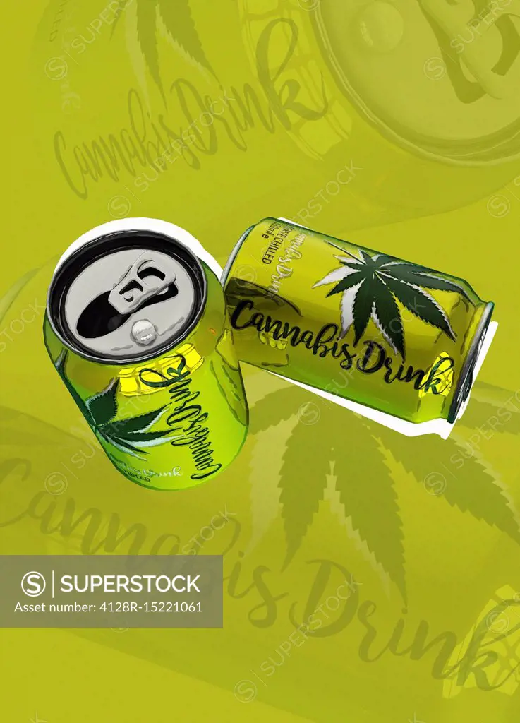 Cannabis drinks, illustration