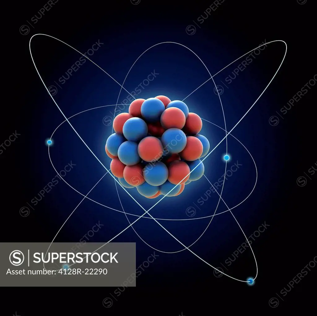 Atom, computer artwork.