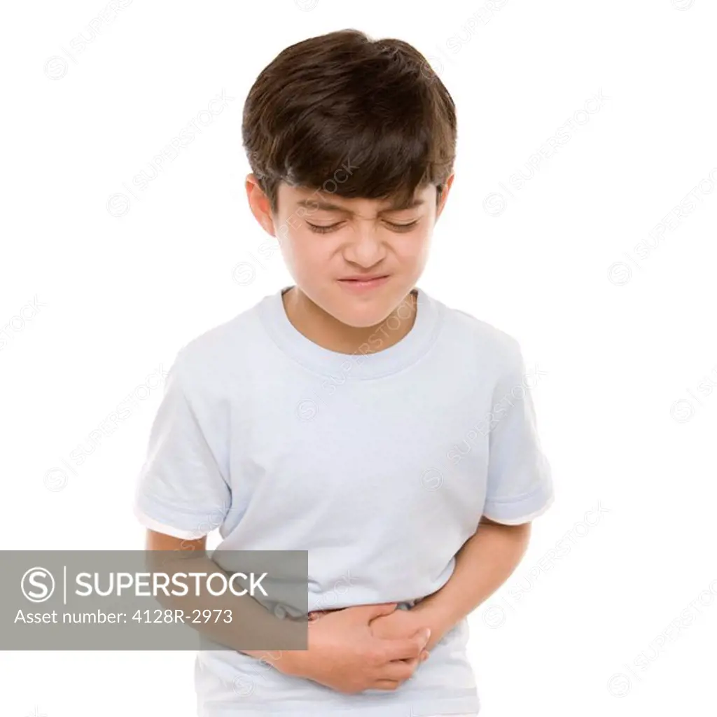 Boy with stomach pain.