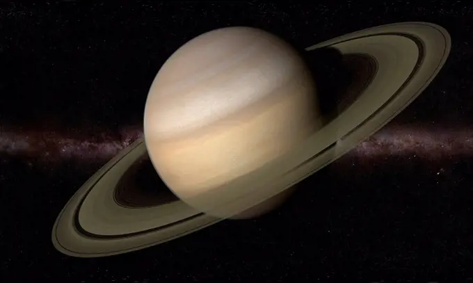 Saturn, computer artwork.