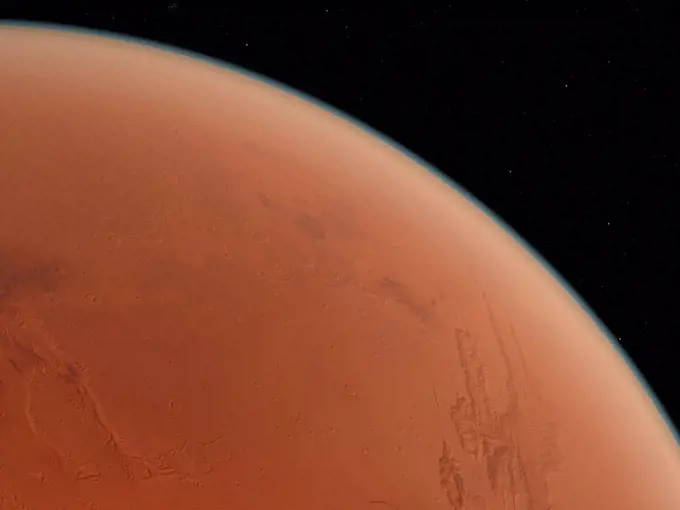 Mars, computer artwork.