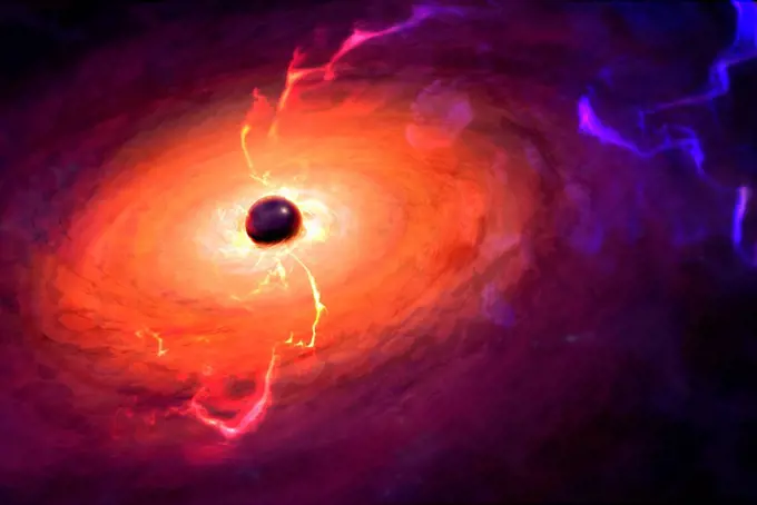 A black hole is an object so compact -- usually a collapsed star -- that nothing can escape its gravitational pull. Not even light. In this image, we ...