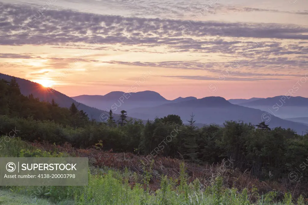 C.L. Graham Wangan Grounds Scenic Overlook along the Kancamagus Highway (route 112), which is one of New England's scenic byways in the White Mountains, New Hampshire USA during the summer months