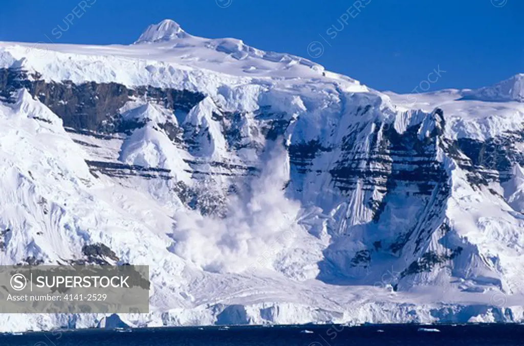 avalanche antarctic peninsula, antarctica 