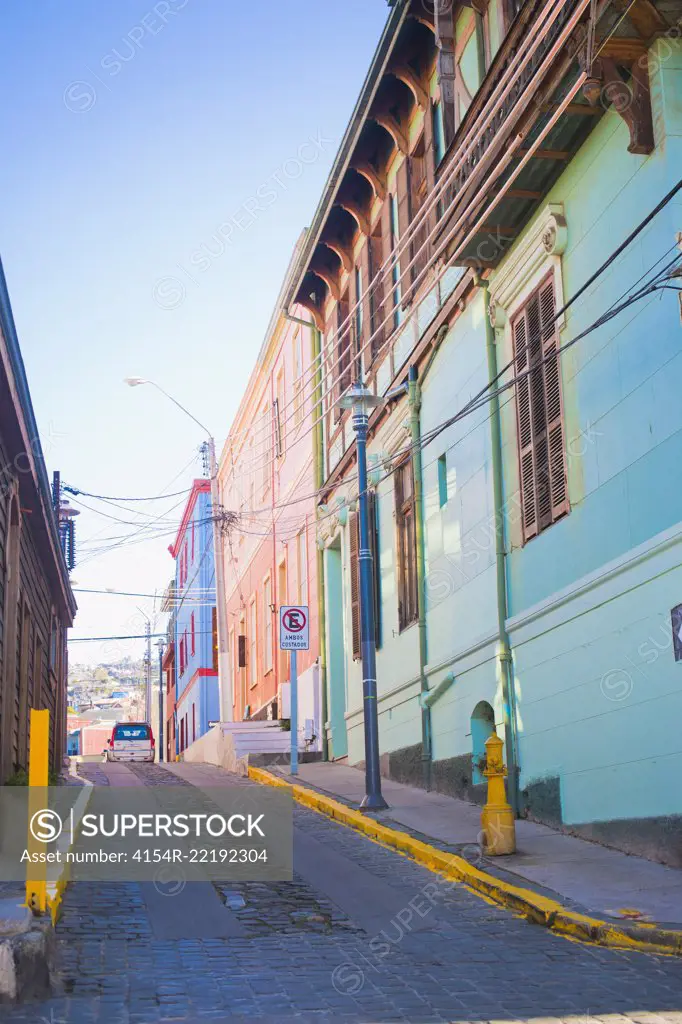 Traditional Colorful Houses in Valparaiso, Chile