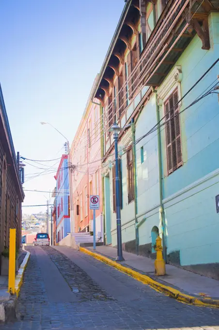 Traditional Colorful Houses in Valparaiso, Chile