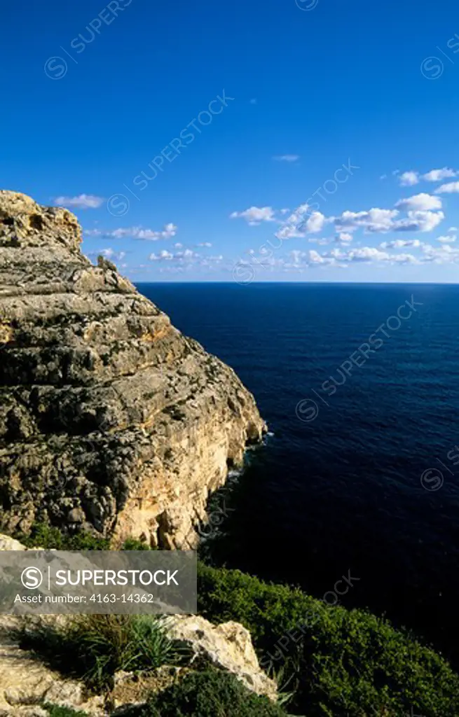 MALTA, COASTLINE, LIMESTONE ROCK