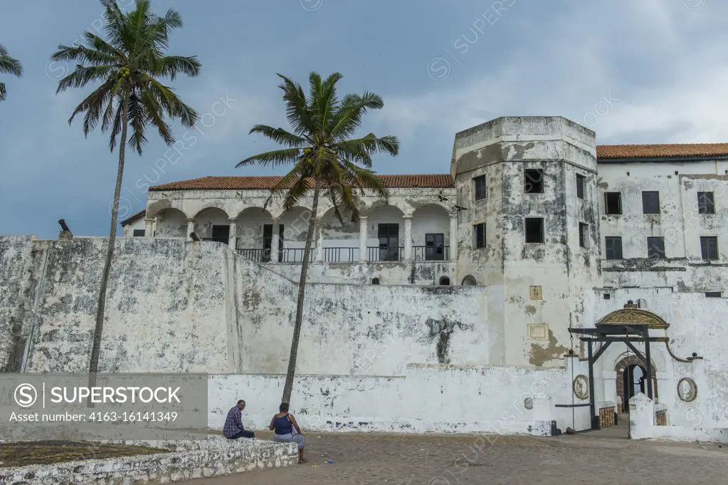 Elmina Castle (UNESCO World Heritage Site) was erected by Portugal in 1482 as Sío Jorge da Mina Castle in Elmina, Ghana.. It was the first trading post built on the Gulf of Guinea, so is the oldest European building in existence below the Sahara